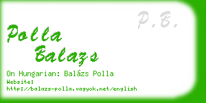 polla balazs business card